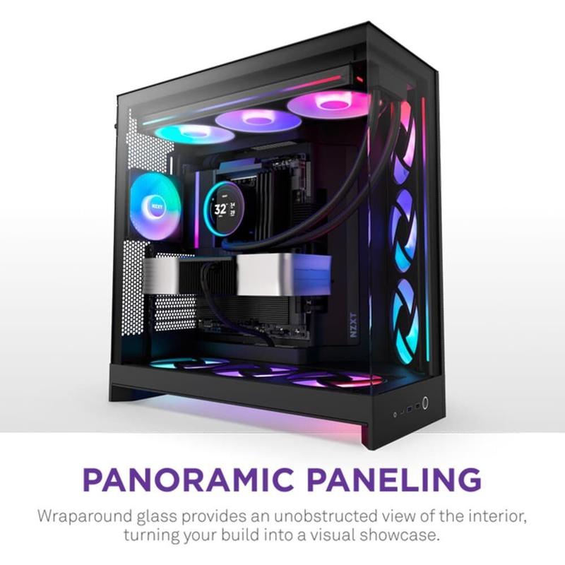 NZXT H9 Flow RGB+ (2025) デュアルチャンバー RGB Gabinete Gamer NZXT H9 Flow RGB (2025) Dual-Chamber, Mid Tower
